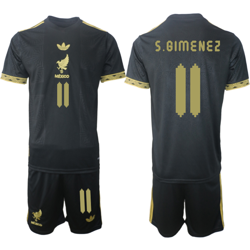 Men 2025-2026 National Team Season Mexico Black 11 Soccer Jersey